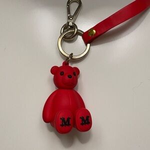 MaxMara Red Teddy Bear Keychain bag charm